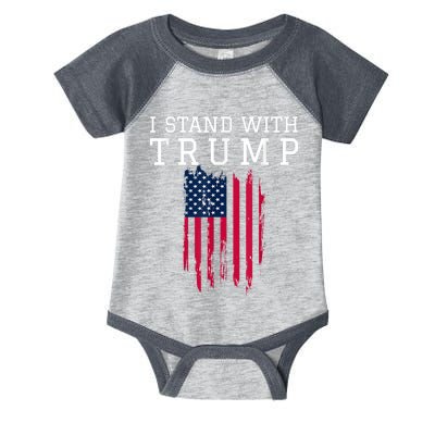 I Stand With Trump Pro Trump Supporter Infant Baby Jersey Bodysuit