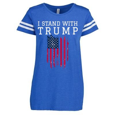 I Stand With Trump Pro Trump Supporter Enza Ladies Jersey Football T-Shirt