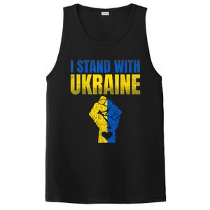 I Stand With Ukraine Ukrainian Flag Support Ukraine Gift PosiCharge Competitor Tank