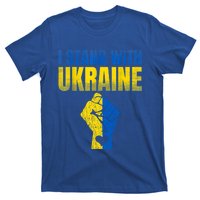 I Stand With Ukraine Ukrainian Flag Support Ukraine Gift T-Shirt