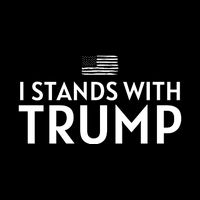 I Stands With Trump Stripe Pom Pom Beanie