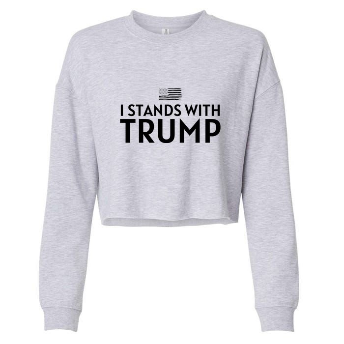 I Stands With Trump Cropped Pullover Crew