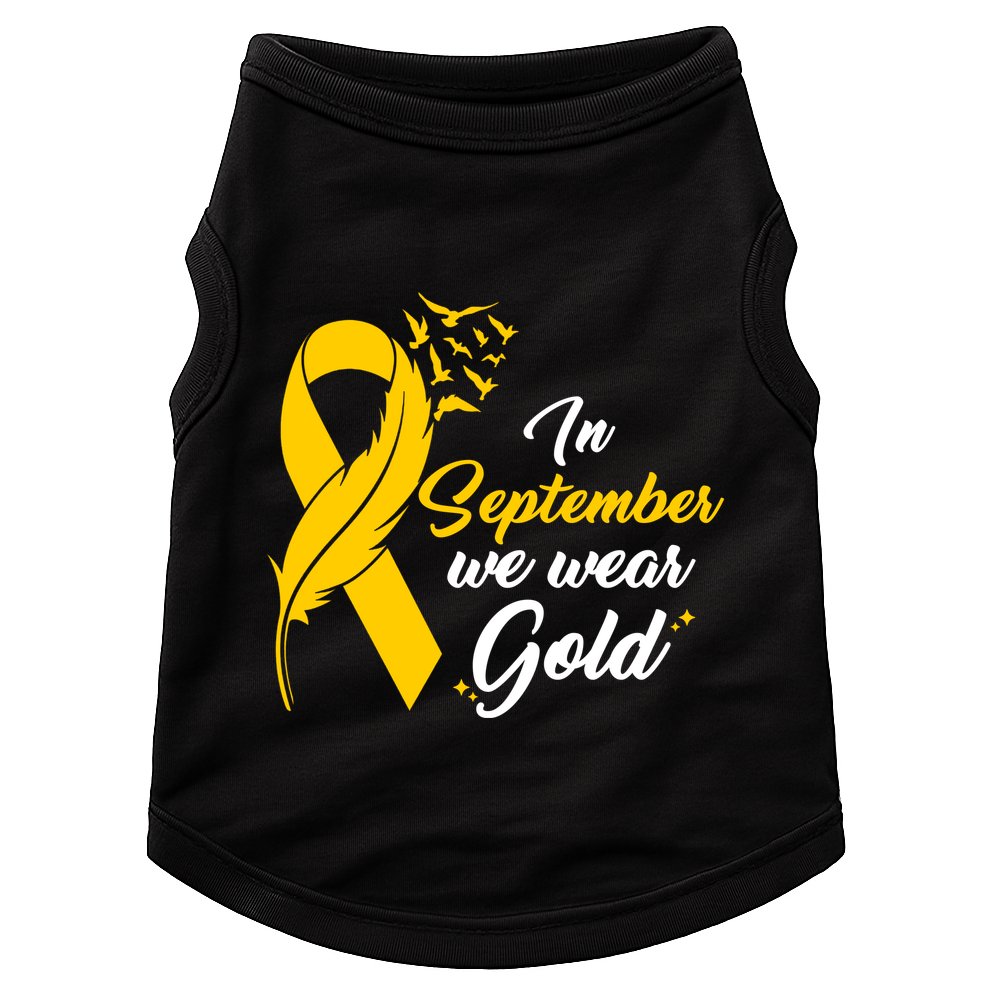 In September We Wear Gold Childhood Cancer Awareness Doggie Tank
