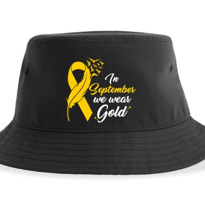 In September We Wear Gold Childhood Cancer Awareness Sustainable Bucket Hat