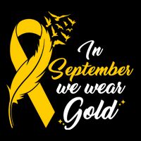 In September We Wear Gold Childhood Cancer Awareness Kids T-Shirt