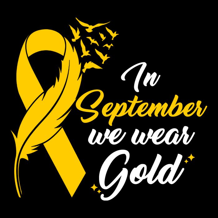 In September We Wear Gold Childhood Cancer Awareness Kids T-Shirt