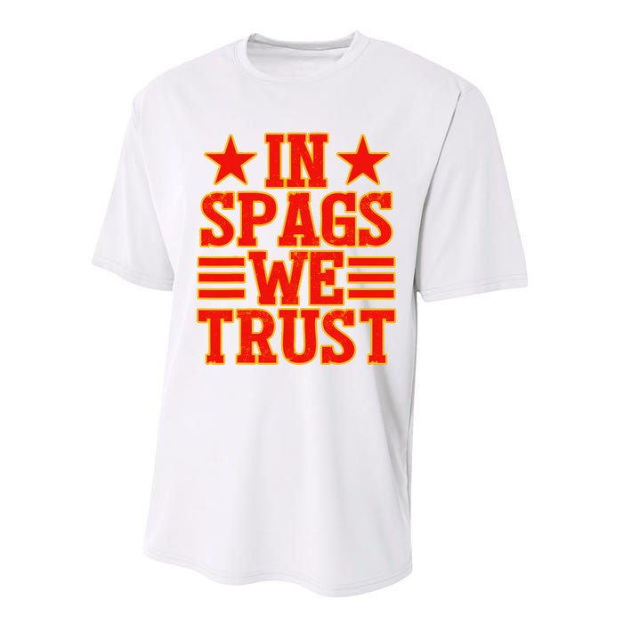 In Spags We Trust Trending Design Performance Sprint T-Shirt