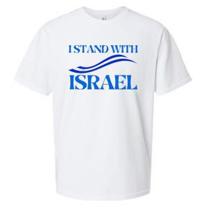 I Stand With Israel Pray For Israel US and Israel Flag Sueded Cloud Jersey T-Shirt