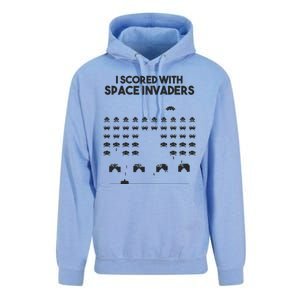 I Scored With Space Invaders Retro Gaming Design Unisex Surf Hoodie