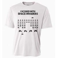 I Scored With Space Invaders Retro Gaming Design Cooling Performance Crew T-Shirt