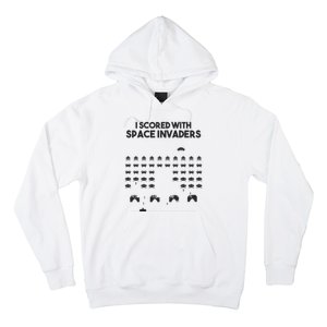 I Scored With Space Invaders Retro Gaming Design Hoodie