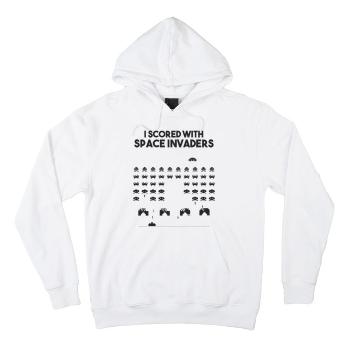 I Scored With Space Invaders Retro Gaming Design Hoodie