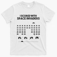 I Scored With Space Invaders Retro Gaming Design T-Shirt