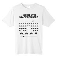 I Scored With Space Invaders Retro Gaming Design Tall Fusion ChromaSoft Performance T-Shirt