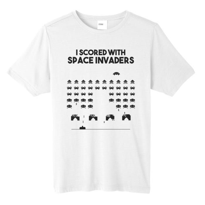 I Scored With Space Invaders Retro Gaming Design Tall Fusion ChromaSoft Performance T-Shirt