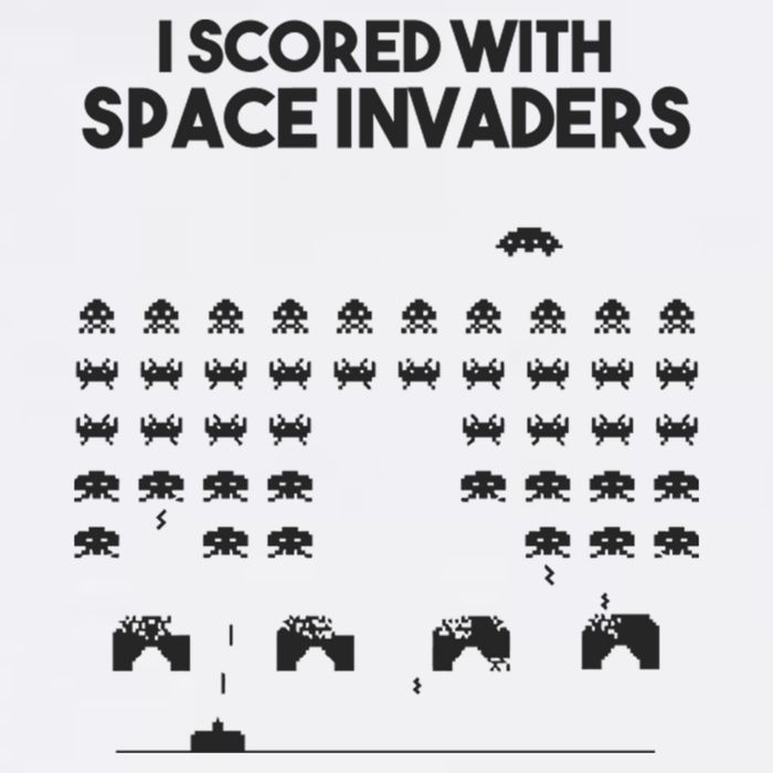 I Scored With Space Invaders Retro Gaming Design Mousepad
