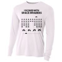 I Scored With Space Invaders Retro Gaming Design Cooling Performance Long Sleeve Crew