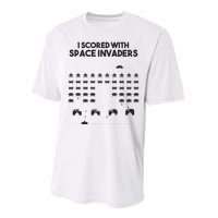 I Scored With Space Invaders Retro Gaming Design Performance Sprint T-Shirt