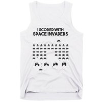 I Scored With Space Invaders Retro Gaming Design Tank Top