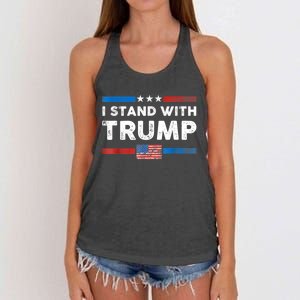 I Stand With President Trump MaraLago Trump Support Women's Knotted Racerback Tank