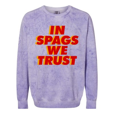 In Spags We Trust Colorblast Crewneck Sweatshirt