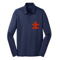 In Spags We Trust Silk Touch Performance Long Sleeve Polo