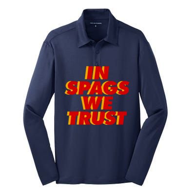 In Spags We Trust Silk Touch Performance Long Sleeve Polo