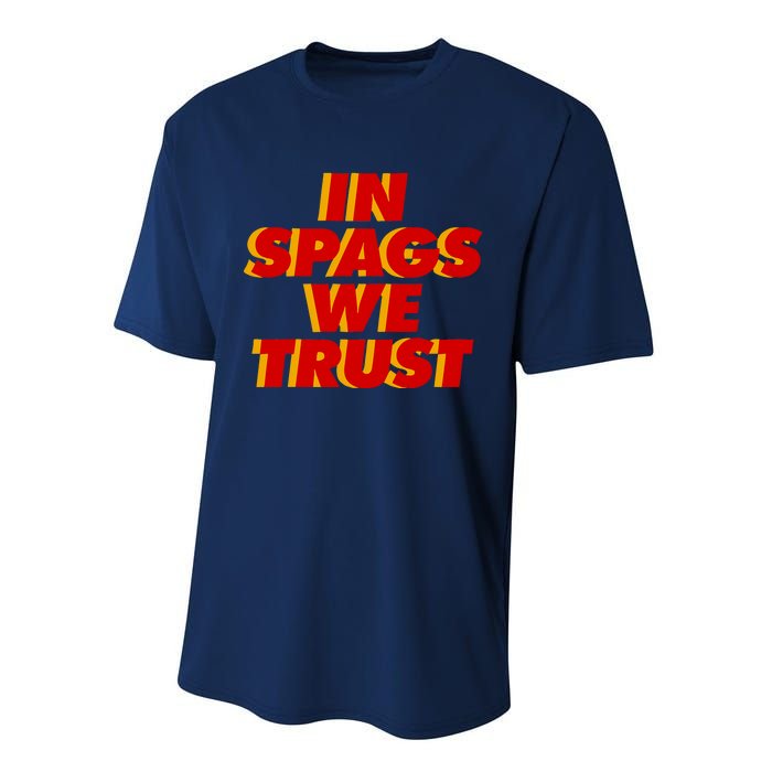 In Spags We Trust Performance Sprint T-Shirt