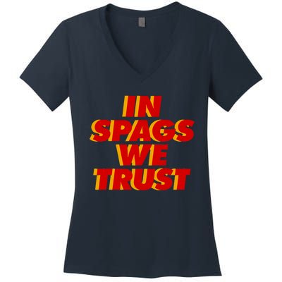 In Spags We Trust Women's V-Neck T-Shirt