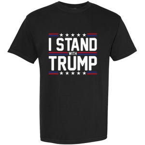 I Stand With Trump American Flag Usa Trump Supporter Garment-Dyed Heavyweight T-Shirt