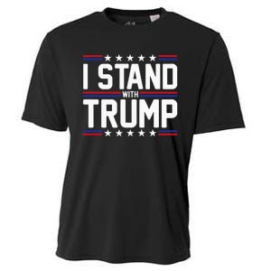 I Stand With Trump American Flag Usa Trump Supporter Cooling Performance Crew T-Shirt