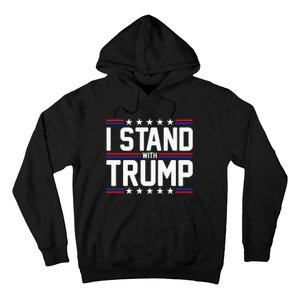 I Stand With Trump American Flag Usa Trump Supporter Hoodie