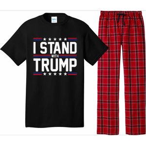 I Stand With Trump American Flag Usa Trump Supporter Pajama Set