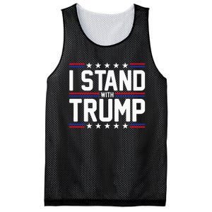 I Stand With Trump American Flag Usa Trump Supporter Mesh Reversible Basketball Jersey Tank