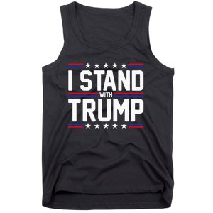 I Stand With Trump American Flag Usa Trump Supporter Tank Top