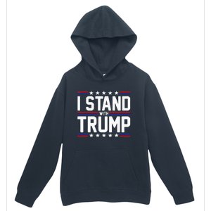 I Stand With Trump American Flag Usa Trump Supporter Urban Pullover Hoodie