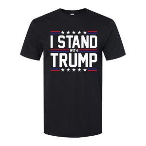 I Stand With Trump American Flag Usa Trump Supporter Softstyle CVC T-Shirt