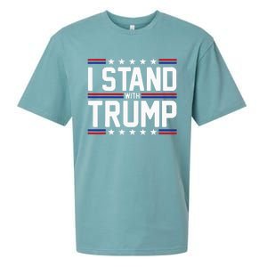 I Stand With Trump American Flag Usa Trump Supporter Sueded Cloud Jersey T-Shirt