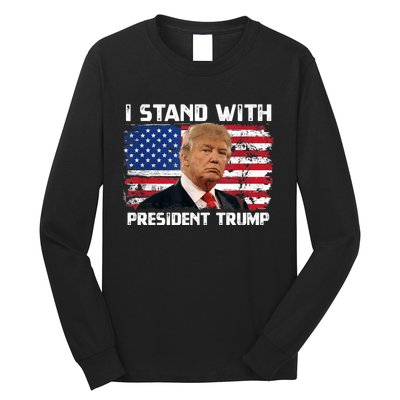 I Stand With President Trump MaraLago Trump Support Long Sleeve Shirt