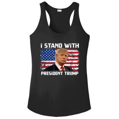 I Stand With President Trump MaraLago Trump Support Ladies PosiCharge Competitor Racerback Tank