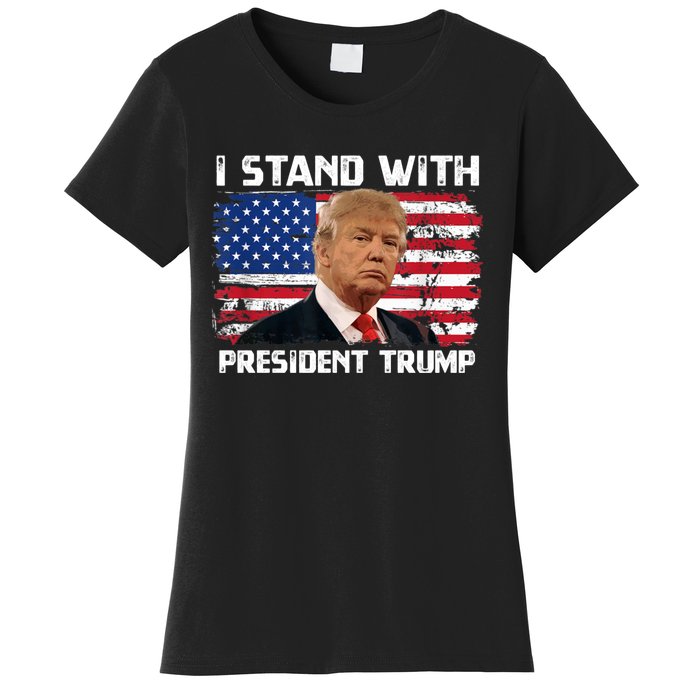 I Stand With President Trump MaraLago Trump Support Women's T-Shirt