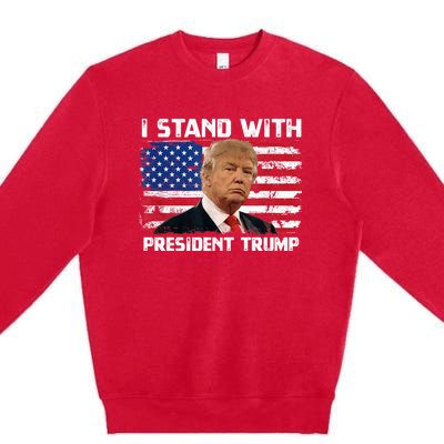 I Stand With President Trump MaraLago Trump Support Premium Crewneck Sweatshirt