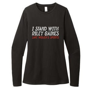 I Stand With Riley Gaines Save Womens Sports Womens CVC Long Sleeve Shirt