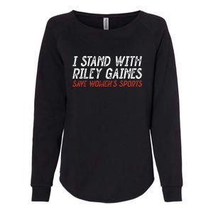 I Stand With Riley Gaines Save Womens Sports Womens California Wash Sweatshirt