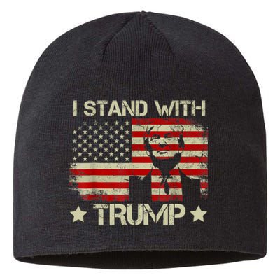 I Stand With President Trump MaraLago Trump Support Sustainable Beanie