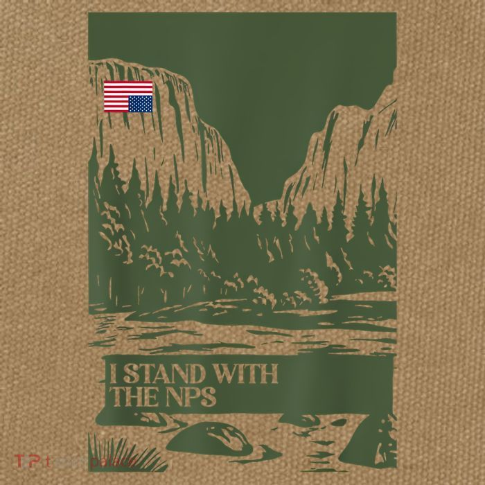 I Stand With The Nps National Park Support Park Rangers Cotton Canvas Backpack