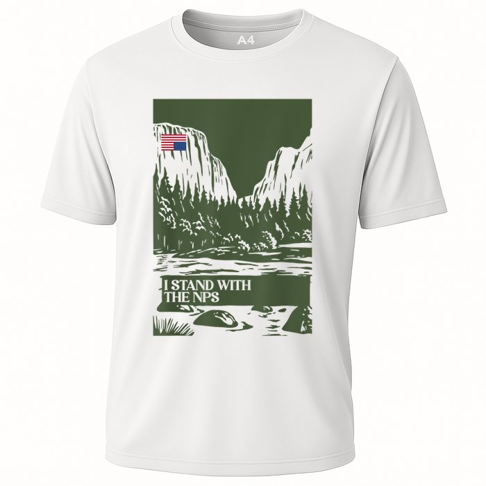I Stand With The Nps National Park Support Park Rangers Cooling Performance Crew T-Shirt