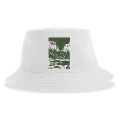 I Stand With The Nps National Park Support Park Rangers Sustainable Bucket Hat