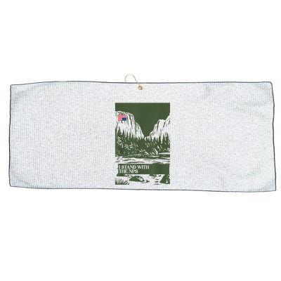 I Stand With The Nps National Park Support Park Rangers Large Microfiber Waffle Golf Towel