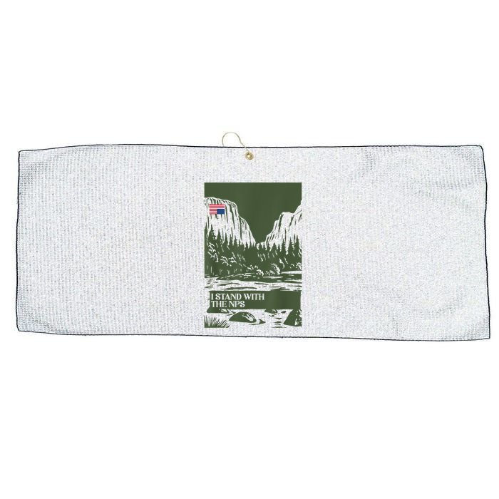 I Stand With The Nps National Park Support Park Rangers Large Microfiber Waffle Golf Towel